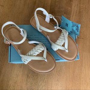 TOMS Lexie Natural Shimmer Canvas Sandal